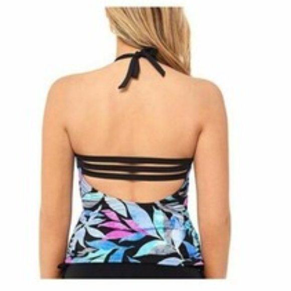 Salt+Cove Tropic Like Its Hot Printed Ruched - Picture 2 of 2